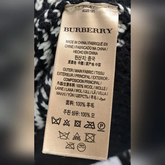 Burberry Glasshouse Chevron Fringe Cardigan Sweater Wool Open-Front Sz Small - Picture 6 of 16